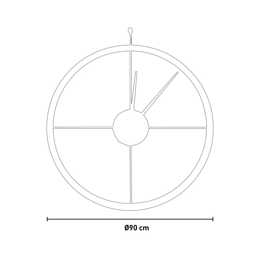 Essential Ceart Horloge Murale Ronde Cm Style Industriel Moderne