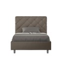 Lit double rembourré 140x200 avec rangement moderne Priya F 