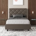 Lit double rembourré 140x200 avec rangement moderne Priya F Achat