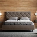 Lit double avec rangement 170x190 moderne rembourré Priya M2 Vente
