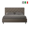 Lit double avec rangement 170x190 moderne rembourré Priya M2 Offre