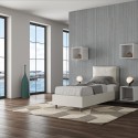 Antea S lit simple avec meuble de rangement 80x190 tête de lit rembourrée coussin Dimensions