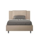 Lit avec rangement 120x190 cm avec tête de lit rembourrée Antea P Remises