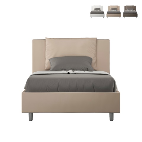 Frans bed met opbergruimte 120x190 met gestoffeerd hoofdbord Antea P Aanbieding