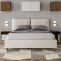 Lit double avec rangement 160x200 coussins rembourrés Antea M1 Choix