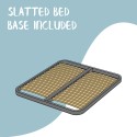 Tweepersoonsbed met opbergruimte 160x200 met gewatteerde kussens Antea M1 