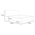 Tweepersoonsbed 160x200 met opbergruimte en gestoffeerde kussens Annalisa M1 