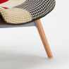 Scandinavische patchwork fauteuil Patchy met armleuningen Voorraad