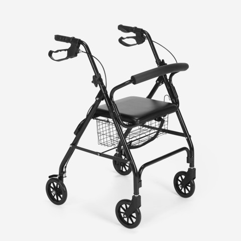 Hazel opvouwbare rollator met zitje voor ouderen en gehandicapten