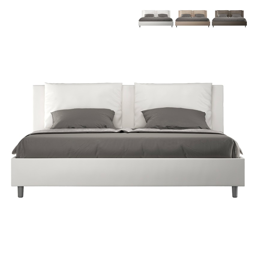 Lit double 180x200 king size avec rangement rembourré Antea K Prix Lit double 180x200 king size avec rangement rembourré Antea K Prix