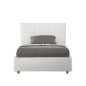 Fraai tweepersoonsbed 140x200 met opbergruimte en bekleding Mika F Korting