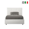 Fraai tweepersoonsbed 140x200 met opbergruimte en bekleding Mika F Aanbod