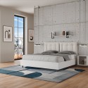 Tweepersoonsbed met opbergruimte 160x190cm hout kussens Egos Annalisa 