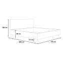 Tweepersoonsbed 160x190 met opbergruimte stof Rosal Norris Labirinto 