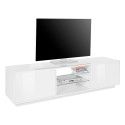 Meuble TV salon salle à manger design moderne blanc 180cm Douvres Offre