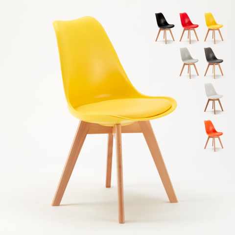 chaise de bar et salle à manger au design scandinave avec coussin nordica Tulipan Promotion