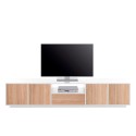 Meuble TV de salon design moderne en bois blanc 220cm salon Aston Wood Remises