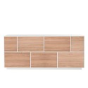 Opbergkast woonkamer 200cm keukenontwerp wit hout Lopar Wood Korting