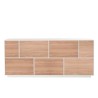 Opbergkast woonkamer 200cm keukenontwerp wit hout Lopar Wood Korting