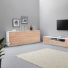 Opbergkast woonkamer 200cm keukenontwerp wit hout Lopar Wood Catalogus