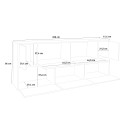 Opbergkast woonkamer 200cm keukenontwerp wit hout Lopar Wood Keuze