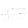 Opbergkast woonkamer 200cm keukenontwerp wit hout Lopar Wood Keuze