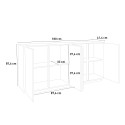Moderne design dressoir wit 180cm voor woonkamer en keuken Ceila Keuze
