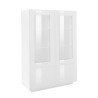 Buffet de salon vaisselier avec vitrine 100cm design moderne blanc Syfe Offre