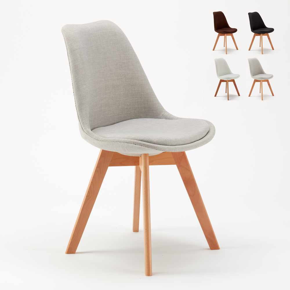 Tulip Nordica Plus Sedie Con Cuscino Tessuto Design Scandinavo