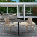 Vierkante tafel 70x70 cm met 2 gekleurde stoelen Ice Kiwi Karakteristieken