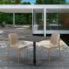 Vierkante tafel 70x70 cm met 2 gekleurde stoelen Ice Kiwi Karakteristieken