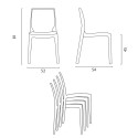 Vierkante tafel 70x70 cm met 2 gekleurde stoelen Ice Kiwi 