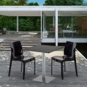 Vierkante tafel 70x70 cm met 2 gekleurde stoelen Ice Rum Raisin Karakteristieken