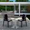 Vierkante tafel 70x70 cm met 2 gekleurde stoelen Ice Rum Raisin Karakteristieken