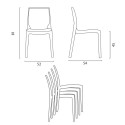 Table carrée 70x70 blanche avec 2 chaises colorées Ice Meringue 