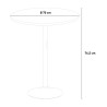Ronde salontafel zwart 70x70 cm en 2 gekleurde stoelen Vintage Cosmopolitan 