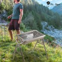 Draagbare opvouwbare stalen houtskoolbarbecue Oak Aanbod