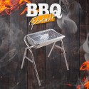 Draagbare opvouwbare stalen houtskoolbarbecue Oak Korting