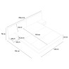 Modern design tweepersoonsbed 160x190 cm met opbergruimte en 2 nachtkastjes Schwaz 