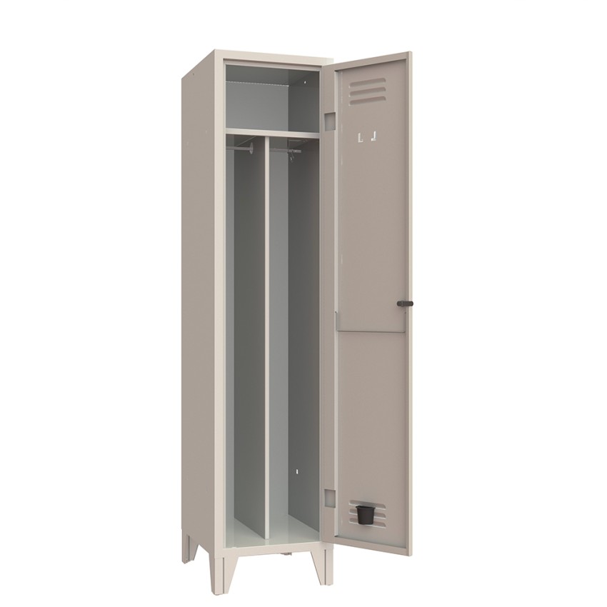 Metalen kleedkamerkast 1-persoons, scheiding schone/vuile was Fade Aanbieding Metalen kleedkamerkast 1-persoons, scheiding schone/vuile was Fade Aanbieding