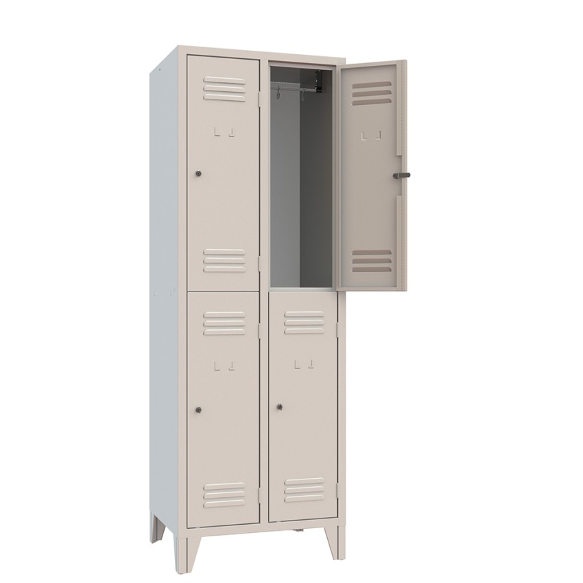Loch metalen kleedkamerlockerkast met 4 compartimenten Aanbieding Loch metalen kleedkamerlockerkast met 4 compartimenten Aanbieding