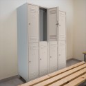 Loch metalen kleedkamerlockerkast met 4 compartimenten Aanbod