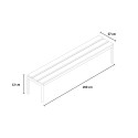 Kleedkamerbank 6 zitplaatsen voor sportschool, zwembad, school 200x37x43cm Sit L Catalogus