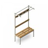 Kleedkamerbank met kapstokhaken 100x39x184cm Upper Aanbieding