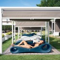 Chaise longue d'extérieur bain de soleil transat au design moderne en polyéthylène Slice 