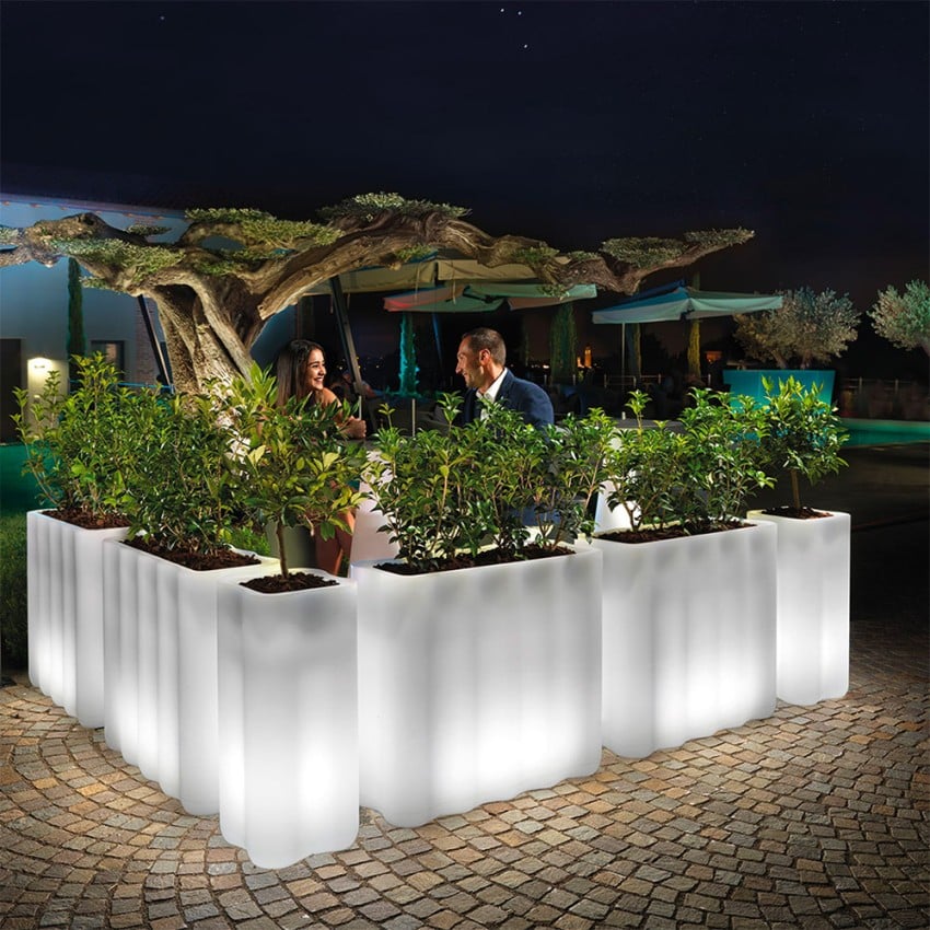 Visser hoofdonderwijzer Koel Nevel plantenbak houder heldere LED RGB restaurant bar terras