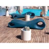 Chaise longue d'extérieur bain de soleil transat au design moderne en polyéthylène Slice 
