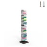 Bibliothèque colonne verticale h150cm bois 10 étagères Zia Ortensia MH Promotion