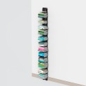 Bibliothèque murale verticale en bois h195cm 13 étagères Zia Ortensia WH Modèle