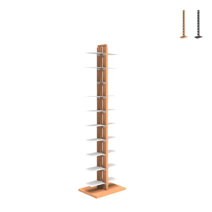 Zia Bice MH verticale boekenkast, 150 cm hoog, dubbelzijdig, 20 planken Aanbieding Zia Bice MH verticale boekenkast, 150 cm hoog, dubbelzijdig, 20 planken Aanbieding
